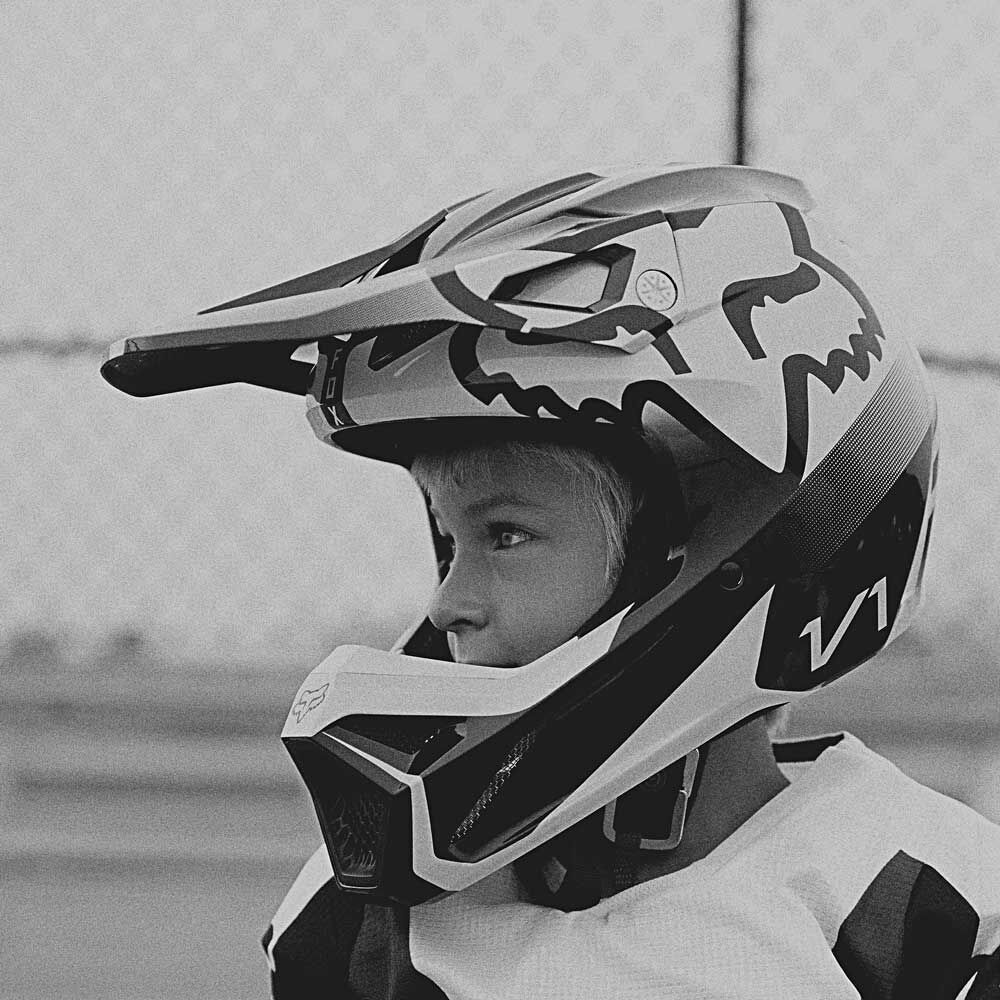 Casco fox v1 blanco online y negro