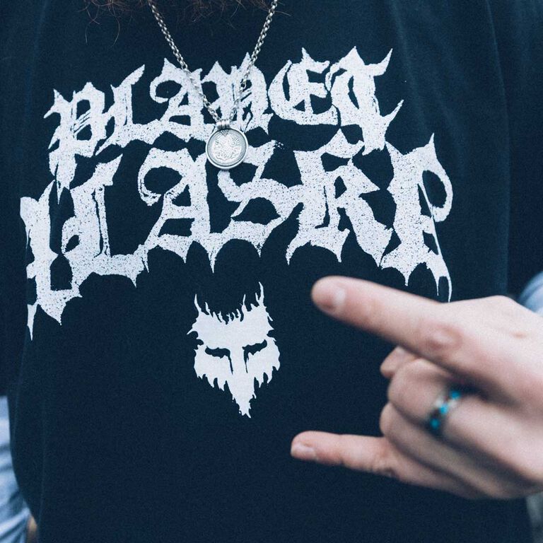 close up of Brage Vestavik Fox tee